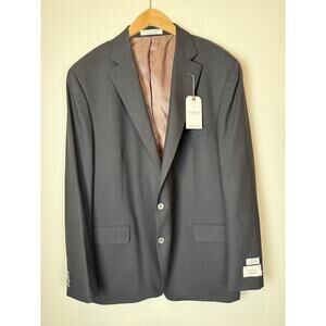 Hardwick Mens Wool Blazer Jacket 50 Long Black 97/3 Wool/Lycra Super 100 NWT